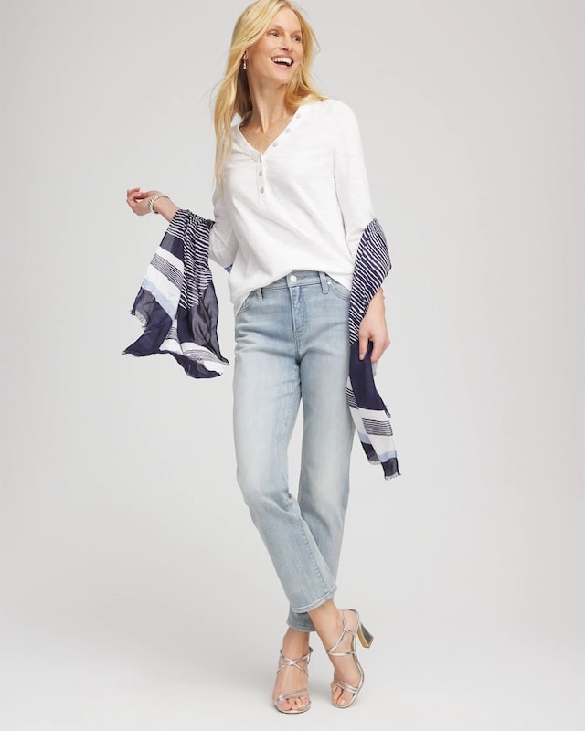Slub Splitneck Button Tee - image 2